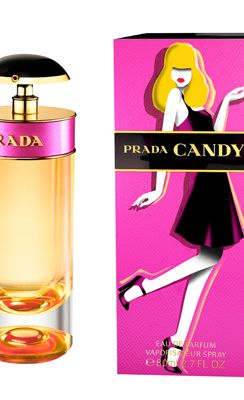 <p><strong>What’s it like?</strong> A mouth-watering, musky perfume containing notes of sweet vanilla and caramel housed in a cool bottle, reminiscent of a robot.</p> 
 
<p><strong>Who’s it for?</strong> Modern girlie girls - no Cosmo fan will resist that pink leather strip!</p> 
 
<p><strong>What should you wear it with?</strong> Dresses, Mary-Janes and hot-pink lippie.</p>
 
£49.99 / 50ml, <a href="http://www.theperfumeshop.com/fcp/product/womens-perfumes/prada/candy/3180"target="_blank">theperfumeshop.com</a></p> 
 