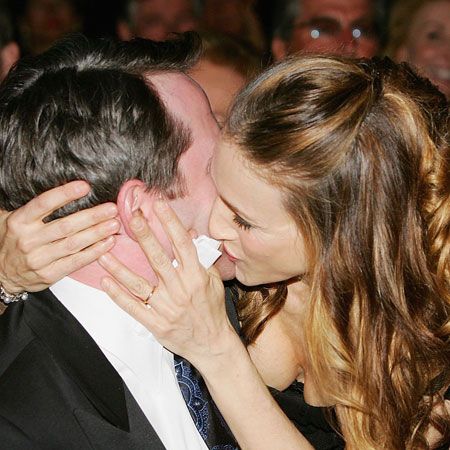 Another couple who've gone the length, SJP and Matthew are still looking loved up and lip-locked  <br />