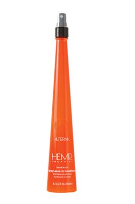 <p> </p><p>Alterna Hemp Organics Color Hold Spray Leave-in Conditioner, £13.25, 0845 458 2825, <a target="_blank" href="http://www.alternahaircare.com/">www.4alterna.com</a> - lightweight leave-in detangler with Color Hold technology. Contains extracts of Certified Organic hemp seed oil rich in amino acids. Sulfate-free and vegan.<br /></p>