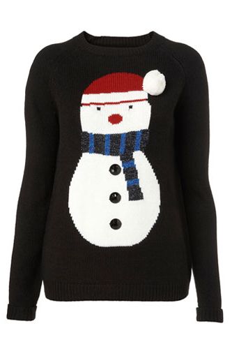 <p>What could be more festive than this cute snowman jumper? Perfect for cosying up in after your Christmas dinner.</p>
<p>Jumper, £50, <a href="http://www.topshop.com">topshop.com</a></p>