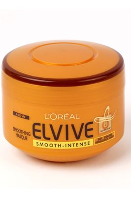 L'Oréal Paris Elvive Smooth-Intense Masque, £2.96, - rinse-out weekly ritual containing intensively nourishing and smoothing Nutrileum®. The exclusive anti-frizz action leaves hair soft, silky and manageable.
