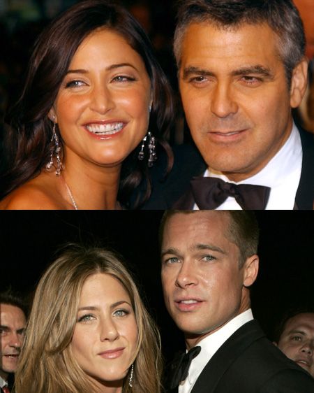 <p>Both men made headlines for their past relationships. Brit presenter Lisa Snowdon dated George whilst actress Jennifer Aniston was famously married to Brad. Jealous, us?</p>