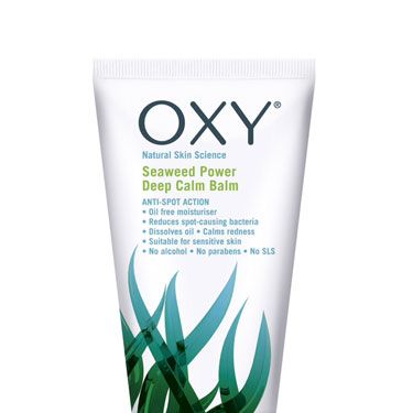 <p>Seaweed is the power plant in this new skin-clearing range and we love the sound of OXY Deep Calm Balm which keeps skin soft and hydrated while keeping spot-causing bacteria and redness away  - just what we need after a month of over-indulgence. Clinical studies have shown that results are even better when used with Oxy Fresh Skin Wash. The range is alcohol, paraben and SLS-free</p>
<p>£5.99, <a href="http://www.oxy.co.uk/seaweed-power-deep-calm-balm.html" target="_blank">oxy.co.uk</a> <br /><br /></p>