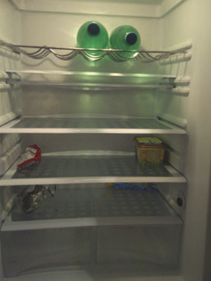 Empty fridge