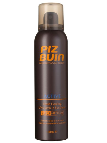 <br />Piz Buin Active Fresh Cooling Spray, £14.99<br />