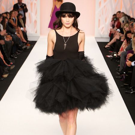 <p class="MsoNormal">The fashion pack is out in force to see and been seen at the hottest shows and parties for LFW, Spring/Summer 2009</p>      <p> <br />Left: Newly single Daisy Lowe took to the catwalk for Naomi Campbell's Fashion For Relief charity fashion show encased in layers of black netting accessorised with sky scraper platforms and a bowler hat</p>    <p class="MsoNormal"><br /></p>  <p class="MsoNormal"> </p>