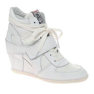 <p>Ash Bowie wedge trainers, £145, <a title="Asos.com" href="http://www.asos.com/Ash/Ash-Bowie-Wedge-Trainers/Prod/pgeproduct.aspx?iid=1904360&SearchQuery=ash&sh=0&pge=0&pgesize=-1&sort=-1&clr=White" target="_blank">Asos.com</a></p>