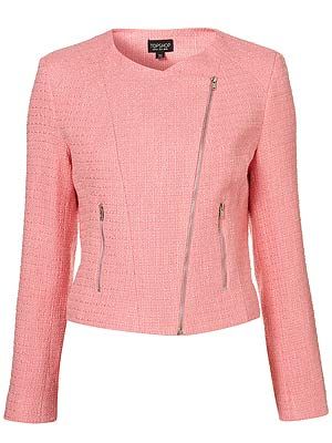 <p>This jacket is so hip it hurts. This season's neon boucle styled in the ever-classic biker jacket shape and all for an affordable £65? Praise be, Toppers! Our wardrobes are ever-thankful.<br /><br />Boucle biker jacket, £65, <a title="Topshop" href="http://www.topshop.com/webapp/wcs/stores/servlet/ProductDisplay?beginIndex=0&viewAllFlag=&catalogId=33057&storeId=12556&productId=4958655&langId=-1&sort_field=Relevance&categoryId=277012&parent_categoryId=208491&pageSize=200%20" target="_blank">Topshop</a></p>