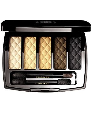 <p>How darling is this new Chanel palette? As you all know, Chanel is all about the quilted bag - well now it's bringing the quilted design to its makeup. The five shades Pear, Pale Gold, Gold, Golden Khaki and Black Night are so wearable and the perfect shades to create a smokey eye</p>
<p>Ombres Marelassees eyeshadow palette, £46, Chanel available exclusively in CHANEL Boutiques or selected department stores</p>
