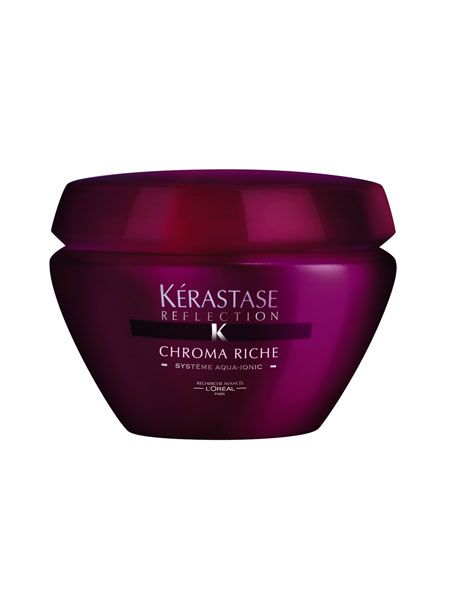 <p> </p><p>Kérastase Reflection Masque Chroma Riche, £24, 0800 316 4400 - treatment masque with emollient light-refracting care for highlighted hair, detangles and hydrates the hair fibre, providing optimum protection against fade.  <br /></p>