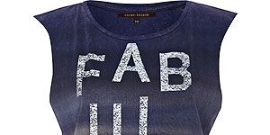 <p>The ultimate festival top! This vest will look amazing paired with denim cut-offs or over leggings and is perfect for the summer season<br /> <br />Fabulous top, £15, <a title="http://www.riverisland.com/Online/women/t-shirts--vests--sweats/vests/navy-print-fashion-target-breast-cancer-tank-619081" href="http://www.riverisland.com/Online/women/t-shirts--vests--sweats/vests/navy-print-fashion-target-breast-cancer-tank-619081" target="_blank">River Island</a><br /><br /></p>