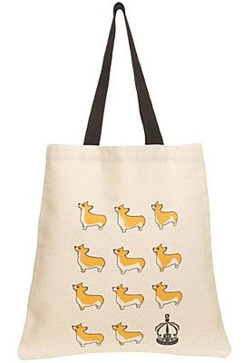 <p>Be the best in show with THIS cute tote - the Queen's favourite pooches adorn this fab bag, making it the perfect holdall for all of your Jubilee essentials. Lush!</p>
<p>Corgi Tote, £10, <a title="Topshop" href="http://www.topshop.com/" target="_blank">Topshop</a></p>
