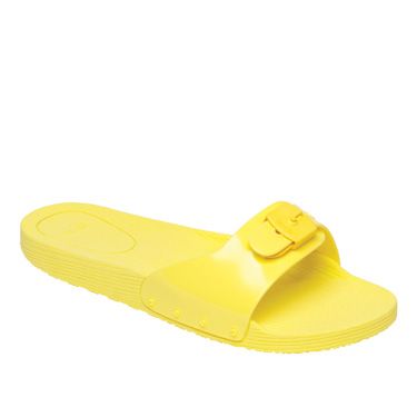 <p>
Add a burst of colour to your summer wardrobe with these bold and bright zesty yellow sandals. Comfy, casual yet cool.<br/>
Scholl Pop, £30
</p>
