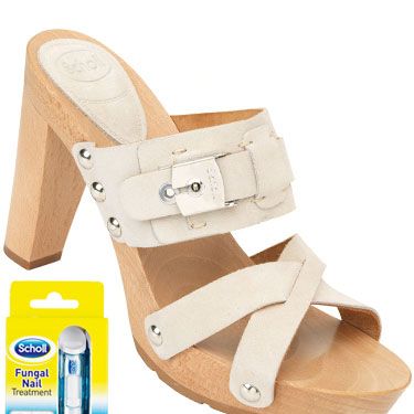 <p>
Make like you're in Miami in these super-sexy strappy mules<br/> 
Scholl Miami, £90
</p><p>
In summer’s strappy styles there’s nowhere for your feet to hide, so if you’re suffering from unsightly fungal nail infection add <strong>Scholl Fungal Nail Treatment</strong> to your footcare routine and show off your toes with confidence.</p>
<p>

<strong>Lauren, 40, from London</strong><br/>
'My toenails are yellow and brittle which I hate. For the past four weeks, I've been using Scholl Fungal Nail Treatment - filing my nails once a week and painting with the liquid every day. Already they are looking healthier and my confidence is growing. I will carry on with the liquid until the discoloured nails have grown out. '
</p>
