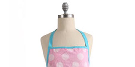 Give the reluctant cleaner something to smile about with this tounge-in-cheek pinnie. Giant pink polka dots and a blue gingham pocket would have made this apron a 1950s housewife's staple was it not for the naughties twist: telling it like it is. Get it at <a target="_blank" href="http://www.urbanoutfitters.co.uk">www.urbanoutfitters.co.uk</a><br /><br />