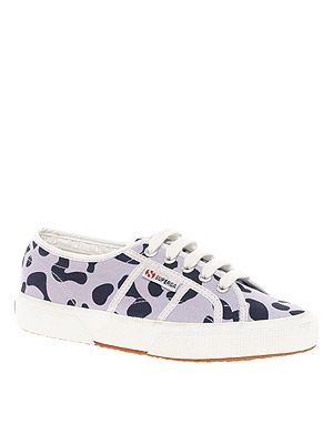 <p>This collaboration is cooler than a penguin eating an ice cream: House of Holland for Superga. Lilac? Check. Leopard print? Check. What's not to love? Wear with a ditsy floral print dress and a battered denim jacket for 90s cool, now.</p>
<p>House of Holland for Superga Lilac Leopard Plimsolls, £55, <a title="http://www.asos.com/Superga/Superga-House-of-Holland-Collaboration-Lilac-Leopard-Plimsolls/Prod/pgeproduct.aspx?iid=2164093&cid=6992&sh=0&pge=0&pgesize=200&sort=-1&clr=Lilac " href="http://www.asos.com/Superga/Superga-House-of-Holland-Collaboration-Lilac-Leopard-Plimsolls/Prod/pgeproduct.aspx?iid=2164093&cid=6992&sh=0&pge=0&pgesize=200&sort=-1&clr=Lilac%20" target="_blank">Asos</a><br /><br /></p>