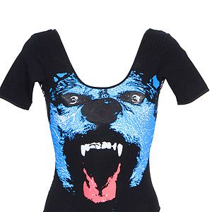 <p>This cool brand produces fun graphic vests, bodies and tees - we love this roaring She Wolf body - inspired by Shakira's famous anthem, perhaps? make like Rihanna and wear with denim cut-offs and plenty of gehtto girl 'tood.</p>
<p>Wolf body, £39.95, <a title="http://www.electrictees.co.uk/products/wolf-body" href="http://www.electrictees.co.uk/products/wolf-body" target="_blank">Electric Tess</a><br /><br /></p>
