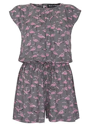 <p>A more muted take on the flamingo trend, we adore the soft colours on this pretty playsuit.</p>
<p>Flamingo Playsuit, £ 40, <a title="Brat and Suzie" href="http://www.bratandsuzie.com/tops-and-dresses/flamingo-playsuit.html%20" target="_blank">Brat and Suzie</a></p>