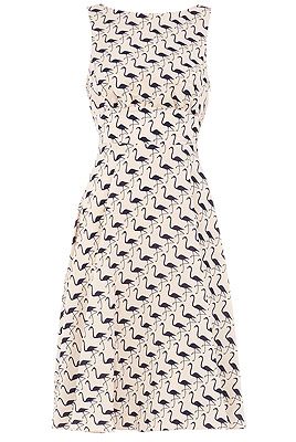 <p>If the bright pink colour of flamingo makes you go 'oh no', try this monochrome print dress. Full on flamingo, without the bright. Nice.</p>
<p>Flamingo dress, £39.50, <a title="Dorothy Perkins" href="http://www.dorothyperkins.com/webapp/wcs/stores/servlet/ProductDisplay?beginIndex=0&viewAllFlag=&catalogId=33053&storeId=12552&productId=5421420&langId=-1&categoryId=&searchTerm=flamingo&pageSize=20%20" target="_blank">Dorothy Perkins</a></p>