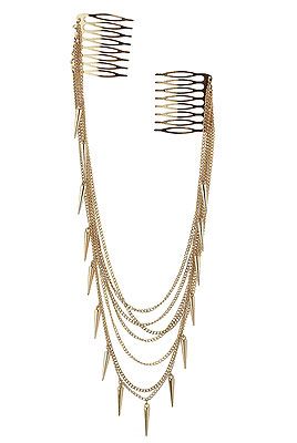 <p>If it's good enough for the Made in Chelsea girls, it's good enough for us. This multi chain hair comb is uh-maze and the spikes are totes on trend. Just wear it over a chignon or lose waves for a bohemian rock-chick look.</p>
<p>Multi chain spike hair comb, £10, <a title="Topshop" href="http://www.topshop.com/webapp/wcs/stores/servlet/ProductDisplay?beginIndex=0&viewAllFlag=&catalogId=33057&storeId=12556&productId=6015803&langId=-1&sort_field=Relevance&categoryId=277012&parent_categoryId=208491&pageSize=200" target="_blank">Topshop</a></p>
