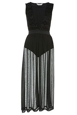<p>The celebs love a sheer maxi dress and we're tempted to pick up this black one. We like the aztec print detail on the bodice and the sheer skirt is the perfect length. Team up with neon heels for a colour injection.</p>
<p>Petites flock burnout maxi, £45, <a title="Miss Selfridge" href="http://www.missselfridge.com/webapp/wcs/stores/servlet/ProductDisplay?beginIndex=0&viewAllFlag=&catalogId=33055&storeId=12554&productId=5704149&langId=-1&sort_field=Relevance&categoryId=208023&parent_categoryId=208022&pageSize=200" target="_blank">Miss Selfridge</a></p>