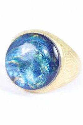 <p>This vintage style ring looks like you have the world on your finger, pretty cool!</p>
<p>Vintage teal blue ring, £12.50, <a href="http://www.ilovecutiepie.com/default.asp?Category=347&Product=943">Cutie Pie</a></p>