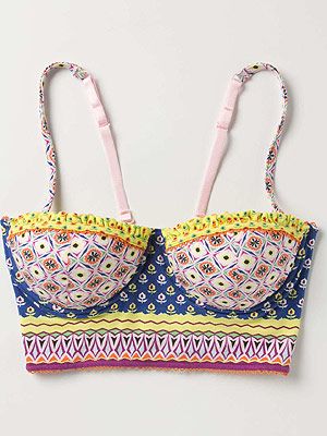 <p>This pretty printed longline bra from Anthropologie is far too pretty to keep under wraps! Wear with high-waisted bottoms and lashings of bright lippy for this season's take on the sex bomb look. L.O.V.E.</p>
<p>Vibrant prints bralet, £28, <a title="http://www.anthropologie.eu/en/uk/lingerie/vibrant-prints-longline-bra/invt/7140600714021/&colour=Multi%20Motif" href="http://www.anthropologie.eu/en/uk/lingerie/vibrant-prints-longline-bra/invt/7140600714021/&colour=Multi%20Motif" target="_blank">Antnropologie</a><br /><br /></p>