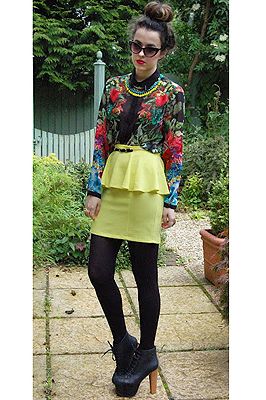 <p>Everyday is dress-up day for Arabella from Bloxham! Her eccentric style is captured here in the form of fabulous florals, attention grabbing neons and a so-on-trend peplum. VO5 love the ballet inspired top knot which showcases Arabella's caramel highlights perfectly.</p>
<p>CLICK <a title="Cosmo and VO5 Style Search" href="Visit%20cosmopolitan.co.uk/cosmoV05style" target="_blank">HERE</a> TO ENTER THE COSMO & VO5 STYLE SEARCH NOW!</p>