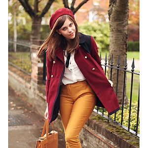 Topshop Tall faux leather skinny pants in burgundy
