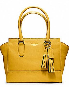 <p>Add a bit of sunshine with Natalie Joos' monochromatic inspirations in the new COACH 'Legacy' collection. Forget the umbrella and yellow out!</p>
<p>Legacy Leather Candace Carryall, £295, <a title="http://www.coach.com/online/handbags/genWCM-10551-10051-en-/Coach_US/StaticPage/sunflower?LOC=LN#113095" href="http://www.coach.com/online/handbags/genWCM-10551-10051-en-/Coach_US/StaticPage/sunflower?LOC=LN#113095" target="_blank">Coach</a></p>