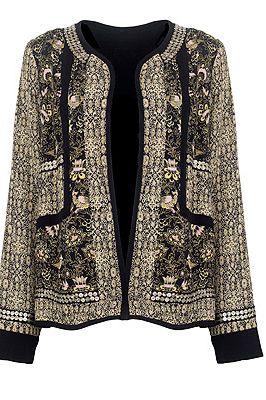 <p>So You Think You Can Dance presenter and full-time fashionista Cat Deeley wore this persian peacock jacket. Get it, now!</p> <p>Monsoon persian peacock jacket, £69, <a href="http://uk.monsoon.co.uk/view/product/uk_catalog/mon_6,mon_6.23/2236050112" target="_blank">Monsoon.co.uk </a></p>