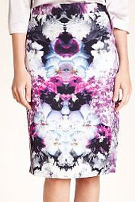 <p>Spruce up your workwear with this super-cool digital print pencil skirt. It's just enough of a girly touch to feel feminine at the office.</p> <p>Autograph floral print pencil skirt, £49.50, <a href="http://www.marksandspencer.com/Autograph-Floral-Print-Pencil-Skirt/dp/B004GBPV9Y?ie=UTF8&ref=sr_1_6&nodeId=192505031&sr=1-6&qid=1347377716&pf_rd_r=05GTQKB6QP5XGR1NPJ74&pf_rd_m=A2BO0OYVBKIQJM&pf_rd_t=101&pf_rd_i=192505031&pf_rd_p=321381387&pf_rd_s=related-items-3" target="_blank">Marksandspencer.com </a></p>