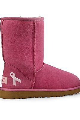 <p>We literally went crazy over these pink ribbon-embroidered UGG boots! With UGG Australia launching a limited-edition pink pair of classic short boots for October and donating £10 to UK breast cancer charity The Haven, why not splurge a little on these comfy booties for the winter?</p>
<p>The classic short, £165, <a href="http://www.uggaustralia.com/womens-classic-short-cancer-awareness-boot/3410,default,pd.html?dwvar_3410_color=RSPR&start=1&q=breast%20cancer" target="_blank">uggaustralia.co.uk </a></p>