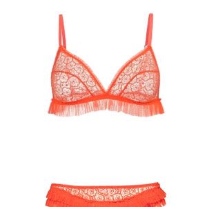 <p>Every girl's lingerie drawer could do with a splash of colour and we love this bright orange combo from Princesse Tam Tam. In sheer orange tulle this set is guaranteed to bring a smile to his face, plus the little sheer frilled trim adds a touch of feminine lusciousness.</p>
<p>Princesse Tam Tam Tutu Soft Cup bra, £47, and matching brief, £38, <a href="http://www.princessetamtam.co.uk/en/r1-lingerie/tutu-a2445-soft-cup-bra-clokwork-orange?&refcola_Id=2446&art_Id=11299&qt=0">Princess Tam Tam</a></p>