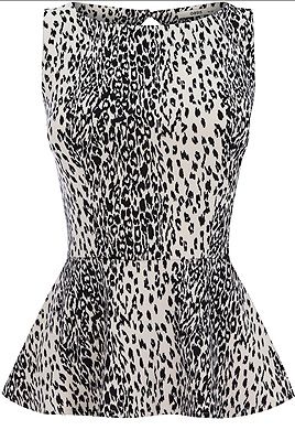 <p>When purchasing print, you can't beat a bit of leopard print. The fashion brave can clash their prints up, or for a fail-safe look, pair with jeans and ballet flats for guarenteed off-duty cool.</p>
<p>Animal print peplum top, £35, <a title="Oasis" href="http://www.oasis-stores.com///oasis/fcp-product/3190333705#GBP" target="_blank">Oasis </a></p>