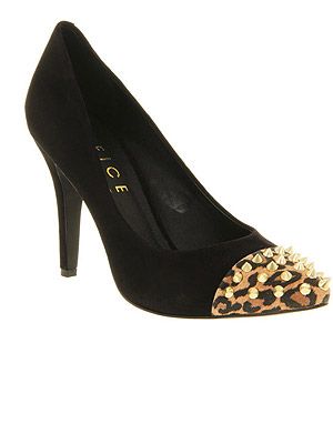 <p>These heels are grrrreat - the perfect balance of leopard print and studs on a sensible court shoe base. It's like fashion Yin Yang - most harmonious.</p>
<p>Black suede leopard studded courts, £70, <a title="http://www.office.co.uk/womens/office/kandi_court/37/1055/32765/1?fs=1055 " href="http://www.office.co.uk/womens/office/kandi_court/37/1055/32765/1?fs=1055%20" target="_blank">Office</a><br /><br /></p>