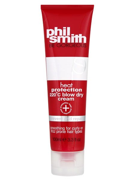 Phil Smith Heat Protection 220° Blow Dry Cream, £3.99, selected Sainsburys. Distribute from mid-length to ends to smooth curly or frizz prone hair as well as adding protection against intense heat styling.  <br />