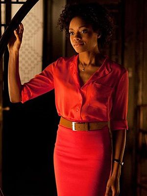 <p>Naomie Harris plays Eve, an assistant at the MI6 office that gets into a pretty close shave (literally) with Daniel Craig in the latest James Bond film, Skyfall. Watch her try to shoot a moving target without flinching!</p>
<p><strong>Secret pro tip</strong>: Although it was super hot watching Daniel Craig shave with a knife, being traditional with your hair removal might not be so sexy these days. The new <a href="http://www.boots.com/en/Gillette-Venus-Naked-Skin-designed-by-Braun-Intense-Pulsed-Light-Hair-Reduction-System_1262160/" target="_blank">Gillette Venus Naked Skin</a> gradually breaks the cycle of hair re-growth while you sleep. Now that's something we don't mind waking up to!</p>