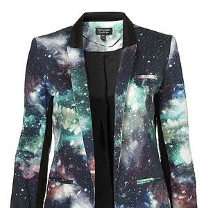 <p>Intergalactic! Planetary! Planetary! Intergalactic! Do a spot of star gazing the stylish way with this uhh-mazing printed blazer from Toppers. Who knew smart tailoring could be so fun?</p>
<p>Galactic Blazer, £68, <a title="http://www.topshop.com/webapp/wcs/stores/servlet/ProductDisplay?beginIndex=1&viewAllFlag=&catalogId=33057&storeId=12556&productId=8079782&langId=-1&sort_field=Relevance&categoryId=277012&parent_categoryId=208491&pageSize=200&siteID=TnL5HPStwNw-dxbO6M2r1cahX_IO_YIu2A " href="http://www.topshop.com/webapp/wcs/stores/servlet/ProductDisplay?beginIndex=1&viewAllFlag=&catalogId=33057&storeId=12556&productId=8079782&langId=-1&sort_field=Relevance&categoryId=277012&parent_categoryId=208491&pageSize=200&siteID=TnL5HPStwNw-dxbO6M2r1cahX_IO_YIu2A%20" target="_blank">Topshop</a><br /><br /></p>
