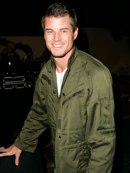 Flying high in the fit stakes in a khaki jacket back in 2004, Eric teases us with that gorgeous grin - this man oozes sex appeal  <br />