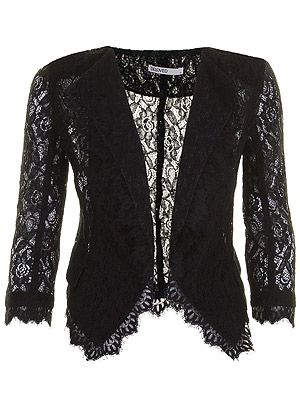 <p>Dare black lace London blazer, £59, <a title="Darling" href="http://www.darlingclothes.com/product/beloved/london-blazer/4432/%20" target="_blank">Darling </a></p>