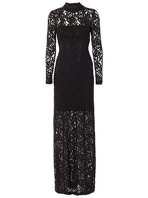 <p>Gestuz black lace long dress (as seen on Mollie King!, £195, <a title="Harvey Nichols" href="http://www.harveynichols.com/womens/categories-1/designer-dresses/evening/s424000-lace-gown.html?colour=BLACK" target="_blank">Harvey Nichols </a></p>