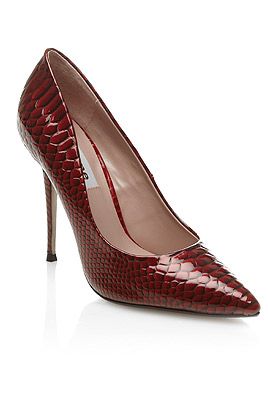 <p>Bring your working wardrobe bang up-to-date with this snake print pair of oxblood red heels from Dune. Sssssso sssssharp!</p>
<p>Bernie snake print court shoe, £60 (from £85), <a title="Dune" href="http://www.dune.co.uk/a-bernie-patent-pointed-snake-print-court-shoe-0085503940230015/" target="_blank">Dune</a></p>