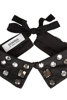 <p>Jazz up a plain top in a jiffy with this blingin' collar by Sonia Rykiel. For major monochrome points, pair with a white top, black tailored trousers and ballet flats for a super chic 60s inspired look.</p>
<p>Sonia by Sonia Rykiel crystal-embellished collar, £35, <a title="http://www.net-a-porter.com/product/331316 " href="http://www.net-a-porter.com/product/331316%20" target="_blank">Net-A-Porter</a><br /><br /></p>