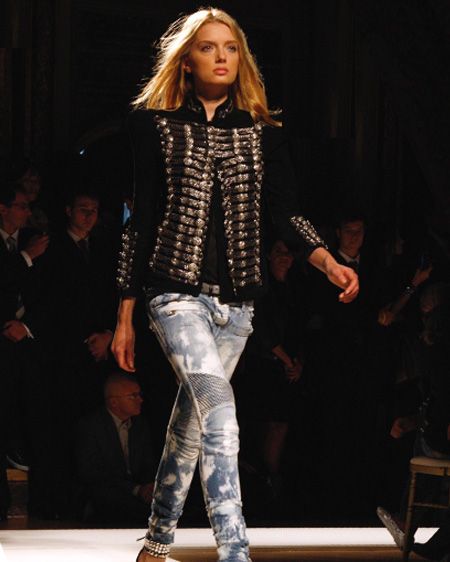 Denim stormed the catwalks this spring with everyone from Marc Jacobs to Isabel Marant showing cute jean jackets or denim jumpsuits. Paul & Joe and Balmain's distressed, bleached jeans are top of every fashion editor's wish-list - get them on the high street from Topshop or American Apparel and wear now with a white t-shirt and black blazer for a fresh spring look.  <br />