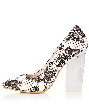 <p>Plastic is set to be fantastic for SS13, so make sure your accessories are see through to, er, see you through the season. We love this printed pair of perspex heels from - where else? - Toppers of course.<br /><br />Perspex heels, £55, <a href="http://www.topshop.com/webapp/wcs/stores/servlet/ProductDisplay?beginIndex=1&viewAllFlag=&catalogId=33057&storeId=12556&productId=8769688&langId=-1&sort_field=Relevance&categoryId=277012&parent_categoryId=208491&pageSize=200%20" target="_blank">Topshop</a></p>