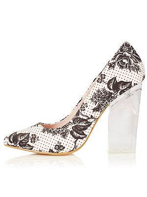 <p>Plastic is set to be fantastic for SS13, so make sure your accessories are see through to, er, see you through the season. We love this printed pair of perspex heels from - where else? - Toppers of course.<br /><br />Perspex heels, £55, <a href="http://www.topshop.com/webapp/wcs/stores/servlet/ProductDisplay?beginIndex=1&viewAllFlag=&catalogId=33057&storeId=12556&productId=8769688&langId=-1&sort_field=Relevance&categoryId=277012&parent_categoryId=208491&pageSize=200%20" target="_blank">Topshop</a></p>