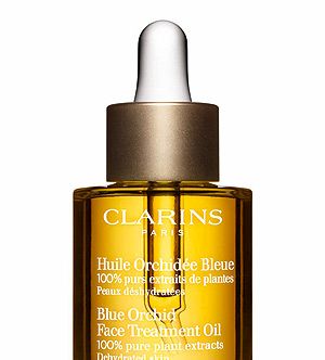 <p>Specifically made for dehydrated skin, the cult-favourite Clarins Blue Orchid Face Treatment Oil has 100% pure plant extracts of rosewood, patchouli and blue orchid instantly revitalise and restore radiance in your skin. This gentle treatment has no preseratives, and the hazelnut oil helps retain moisture throughout the day.</p>
<p>Blue Orchid Face Treatment Oil, £29, <a href="http://www.clarins.co.uk/Blue%20Orchid%20Face%20Treatment%20Oil%2030%20ml/0011320,en_GB,pd.html?cm_mmc=CSE-_-GoogleShopping-_-Face%20%3E%20Moisturisers%20%3E%20Night-_-0011320&LGWCODE=0011320;37067;2082" target="_blank">Clarins</a></p>