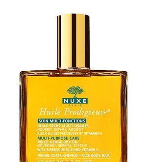 <p>The NUXE Huile Prodigieuse dry oil is great for your face and body. It's infused with Vitamin E and six essential oils to give your skin the nourishment it needs during the cold winter months.</p>
<p>Made with no preservatives, it's silicone-free and mineral oil-free, making your skin soft and silky in one single step.</p>
<p>NUXE Huile Prodigieuse Dry Oil, £29.50, <a href="http://www.marksandspencer.com/NUXE-Huile-Prodigieuse%C2%AE-Multi-Usage/dp/B003VX8BUY?ie=UTF8&ref=sr_1_1&nodeId=1775422031&sr=1-1&qid=1357747082&pf_rd_r=16TFTQJX9Y8ATPEADZV3&pf_rd_m=A2BO0OYVBKIQJM&pf_rd_t=101&pf_rd_i=1775422031&pf_rd_p=321381387&pf_rd_s=related-items-3" target="_blank">Marks & Spencer</a></p>