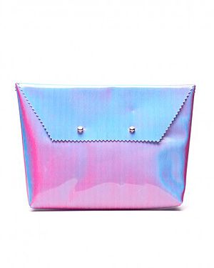 <p>Iridescent accessories are where it's at for spring, and Somewhere Nowhere's cleverly crafted clutch coolly uses holographic materials for a truly statement-making effect. Showcase this bold accessory against block colours to let the accessory shine.</p>
<p>Somewhere Nowhere Hologram Clutch, £41, <a title="http://www.bengtfashion.com/collection/accessories/somewhere-nowhere-pink-hologram-clutch/ " href="http://www.bengtfashion.com/collection/accessories/somewhere-nowhere-pink-hologram-clutch/%20" target="_blank">BENGT</a><br /><br /></p>